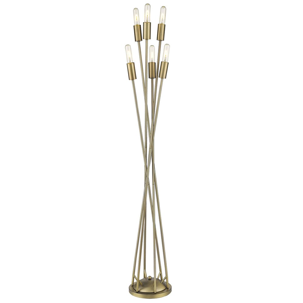 60" Six Light Torchiere Floor Lamp HomeRoots