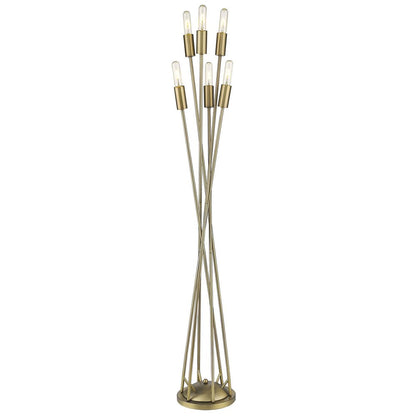 60" Six Light Torchiere Floor Lamp HomeRoots