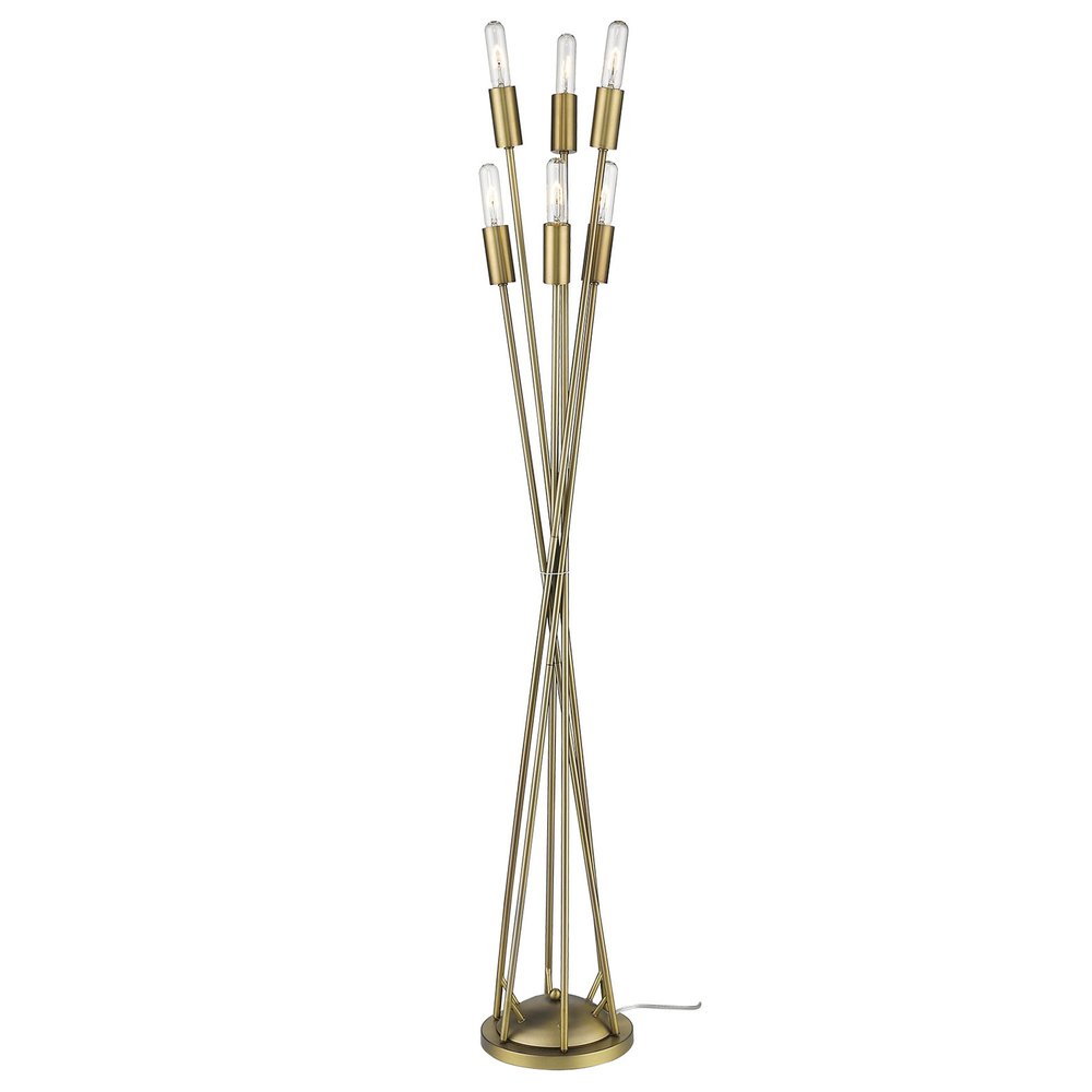 60" Six Light Torchiere Floor Lamp HomeRoots