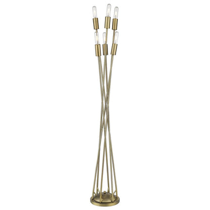 60" Six Light Torchiere Floor Lamp HomeRoots