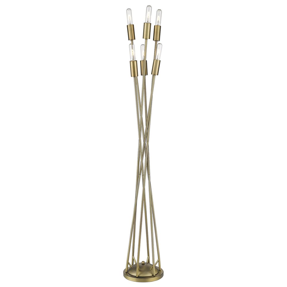 60" Six Light Torchiere Floor Lamp HomeRoots