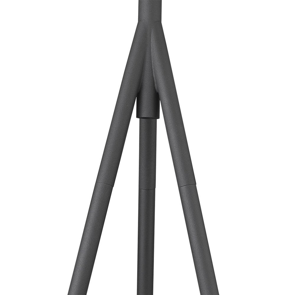 61" Tripod Floor Lamp With Gray Metal Cone Shade — view 4