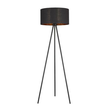 58" Matte Tripod Floor Lamp With Black Drum Shade HomeRoots