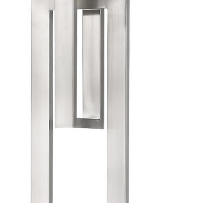 64" Nickel Traditional Shaped Floor Lamp With White Rectangular Shade HomeRoots