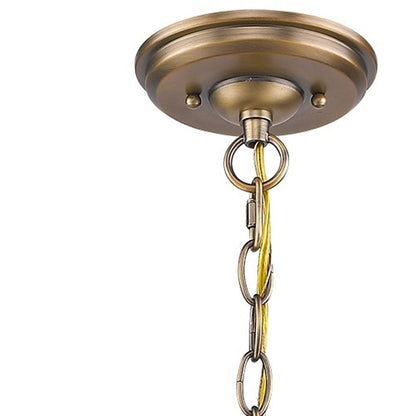 Lincoln 4-Light Antique Brass Hanging Light HomeRoots