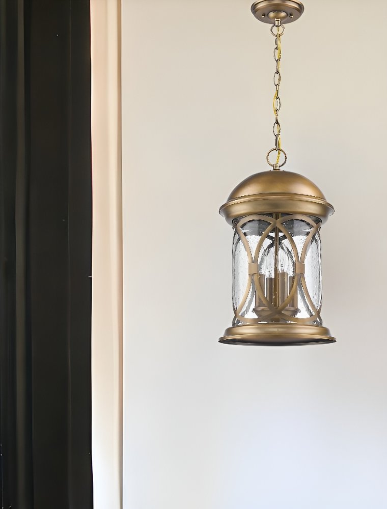 Lincoln 4-Light Antique Brass Hanging Light HomeRoots