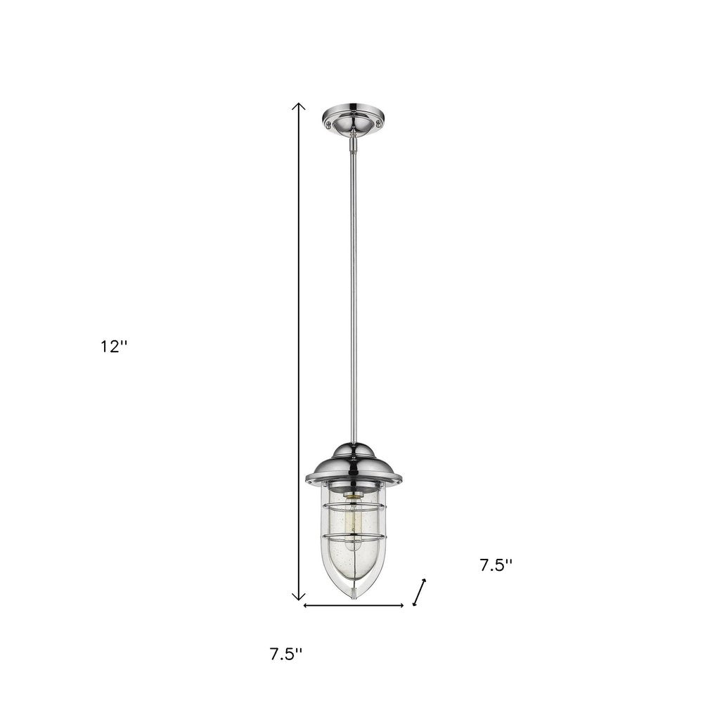 Silver Teardrop Shape Pendant Light HomeRoots