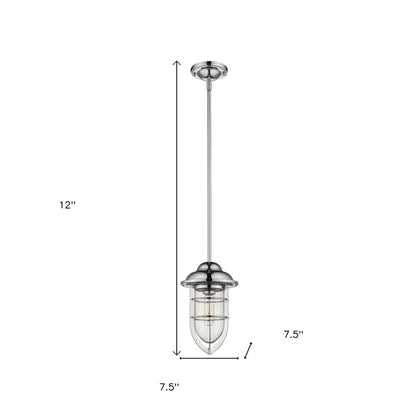Silver Teardrop Shape Pendant Light HomeRoots