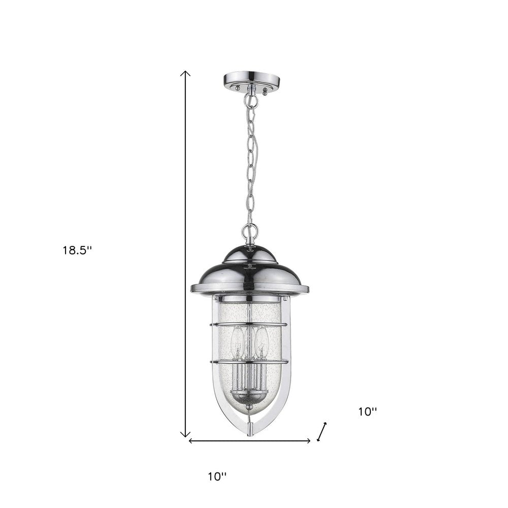 Dylan 3-Light Chrome Hanging Lantern — view 9