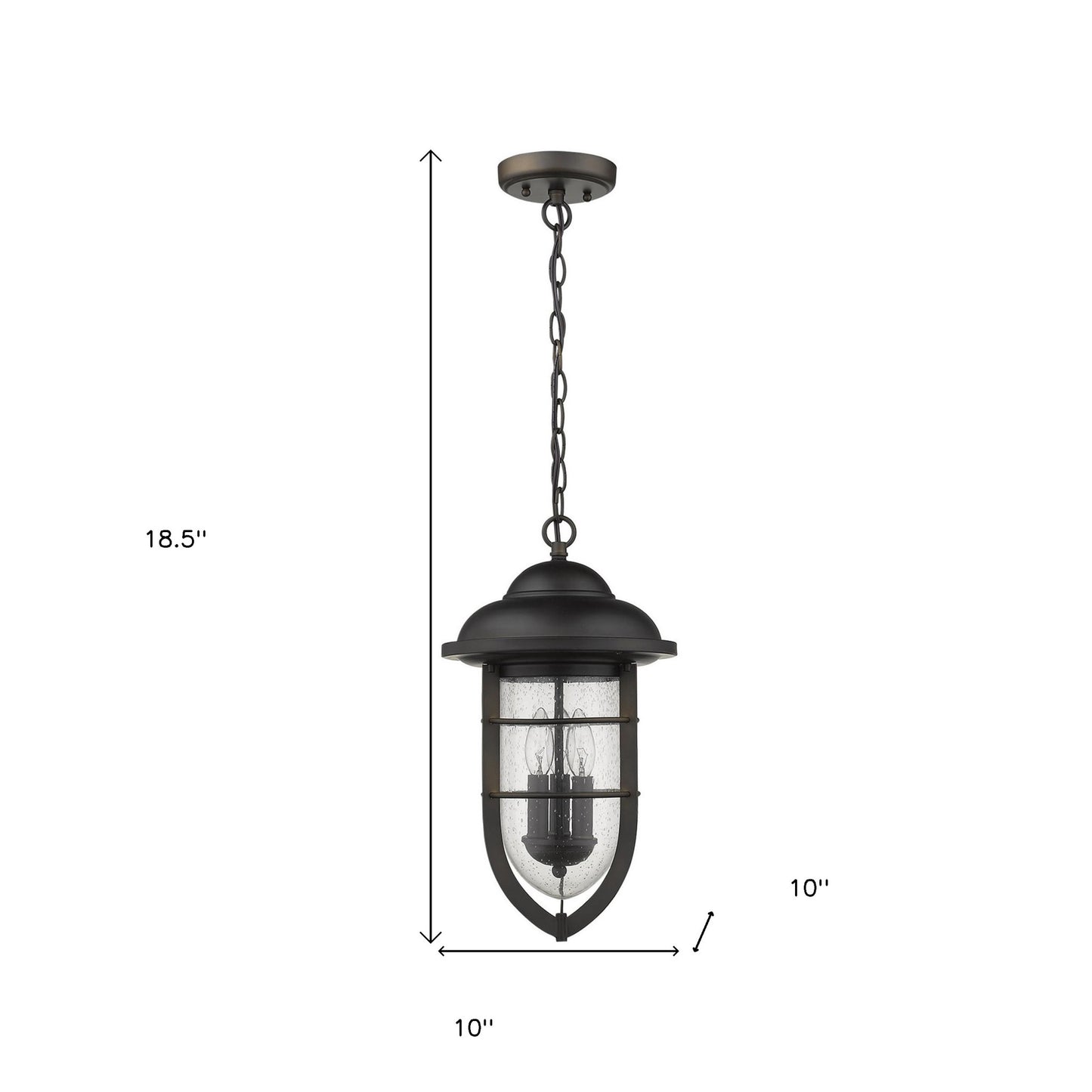 Dylan 3-Light Oil-Rubbed Bronze Hanging Lantern