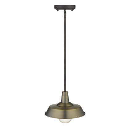 Brushed Gold Shallow Plate Adjustable Pendant Light