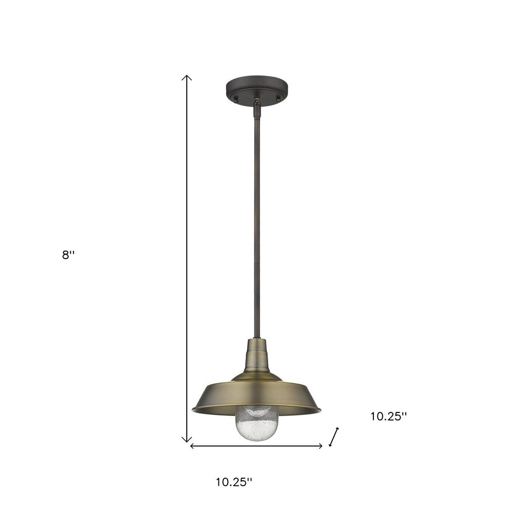 Brushed Gold Shallow Plate Adjustable Pendant Light HomeRoots