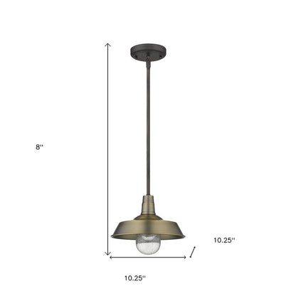 Brushed Gold Shallow Plate Adjustable Pendant Light HomeRoots