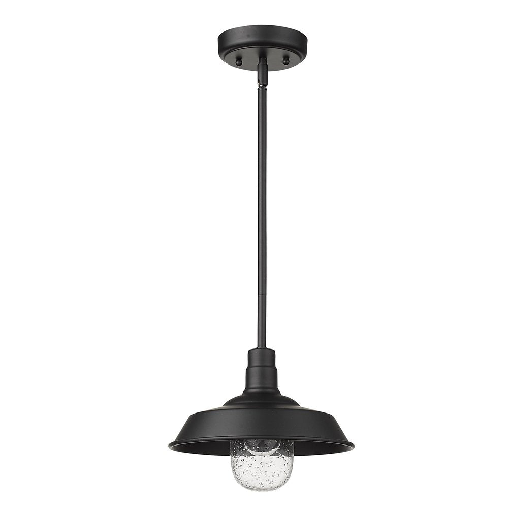 Matte Black Shallow Plate Adjustable Pendant Light HomeRoots