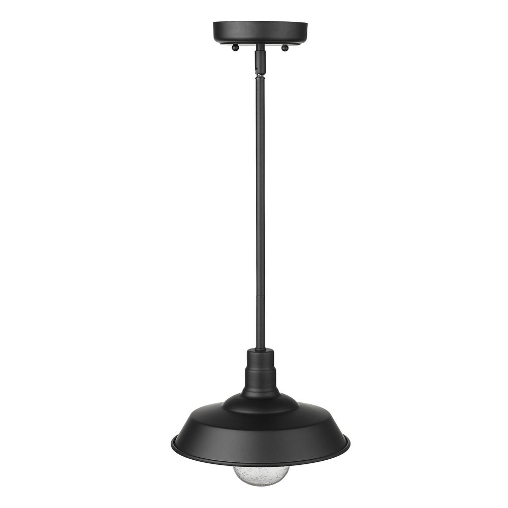 Matte Black Shallow Plate Adjustable Pendant Light HomeRoots