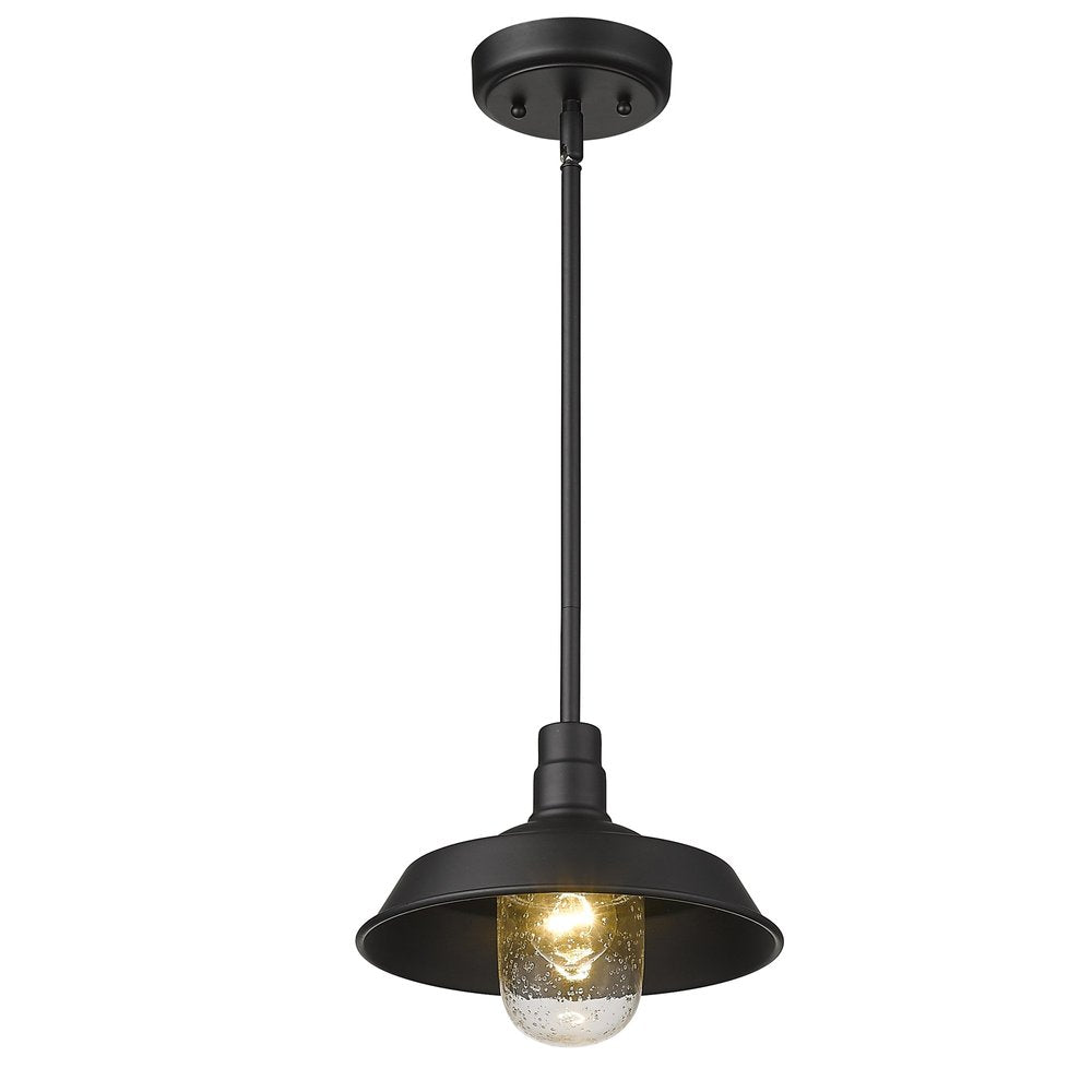 Matte Black Shallow Plate Adjustable Pendant Light HomeRoots