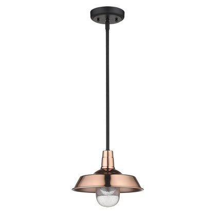Shiny Copper Shallow Plate Adjustable Pendant Light HomeRoots