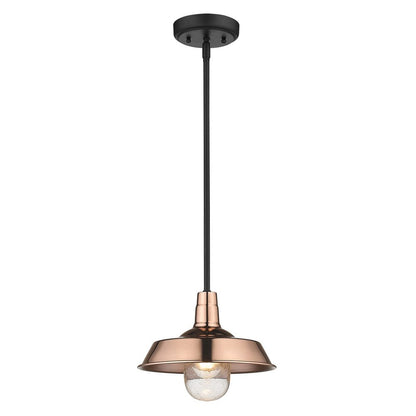 Shiny Copper Shallow Plate Adjustable Pendant Light HomeRoots