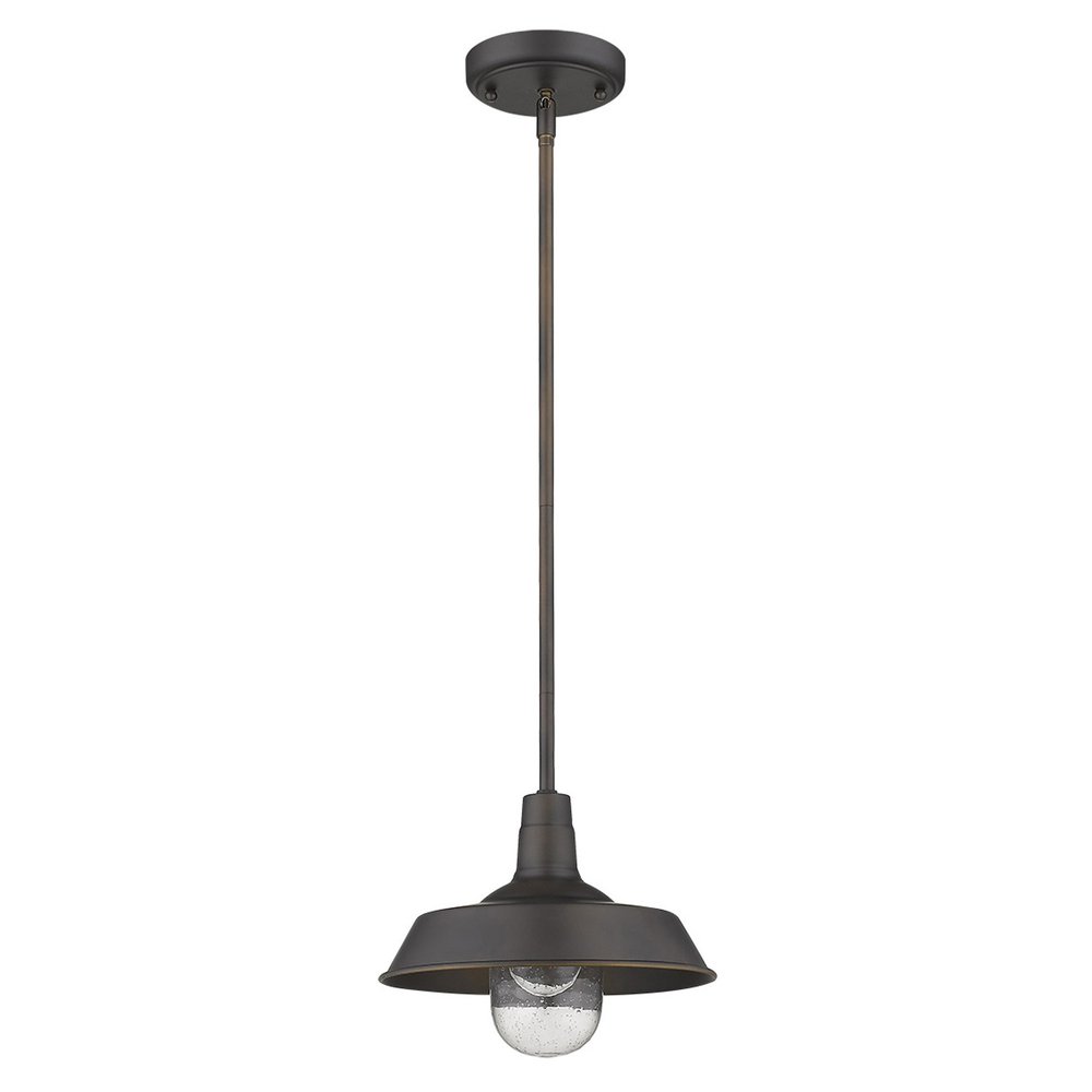 Antique Bronze Shallow Plate Adjustable Pendant Light — view 1