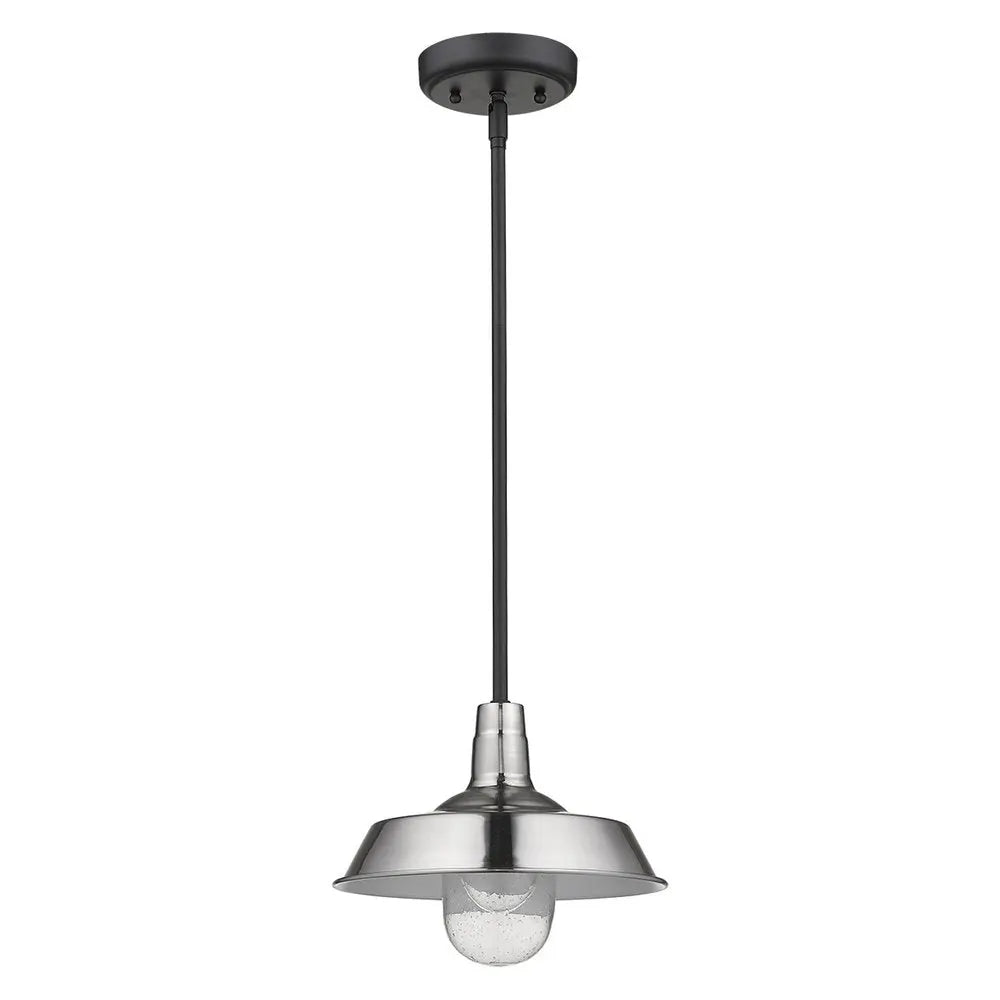 Silver Shallow Plate Adjustable Pendant Light HomeRoots