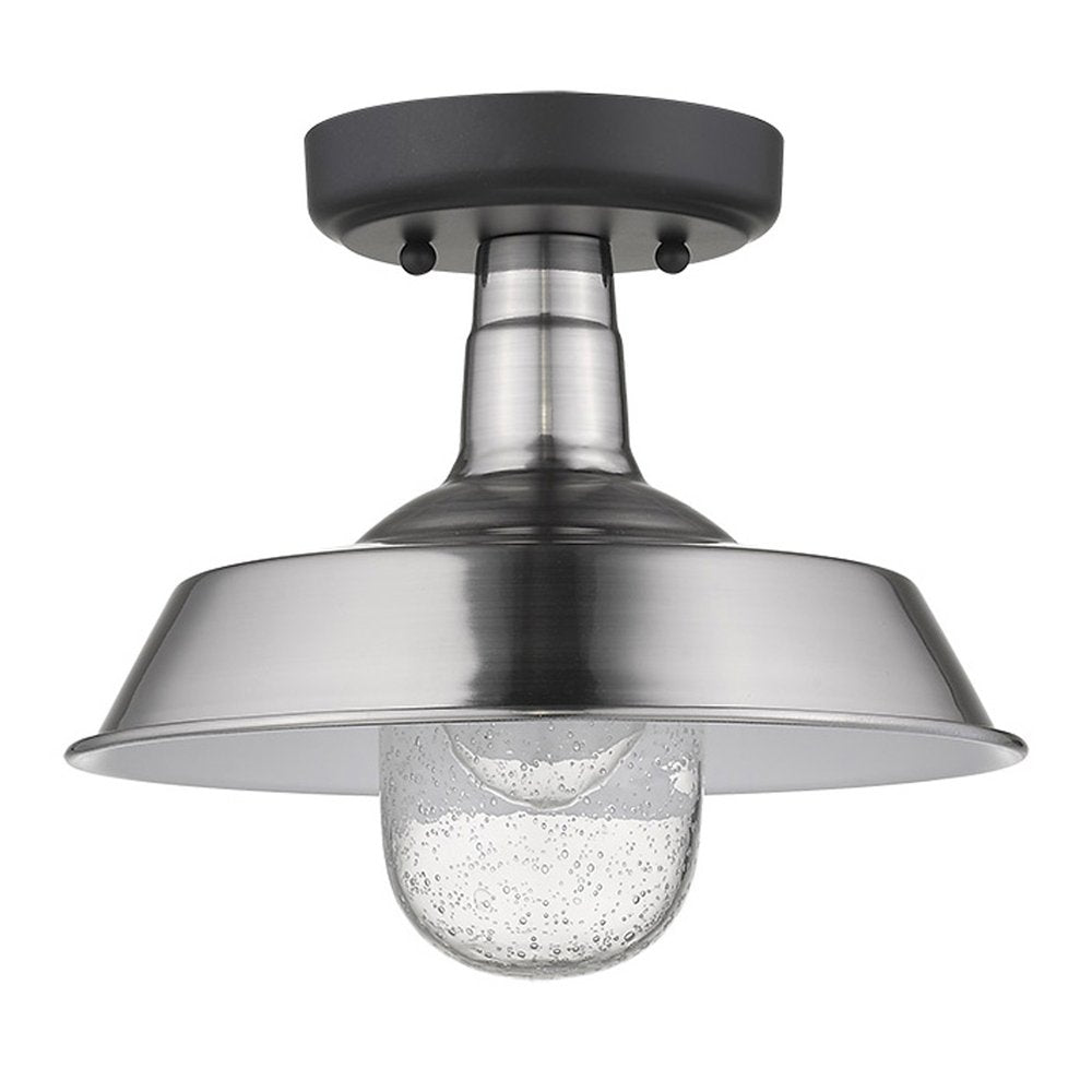 Silver Shallow Plate Adjustable Pendant Light HomeRoots