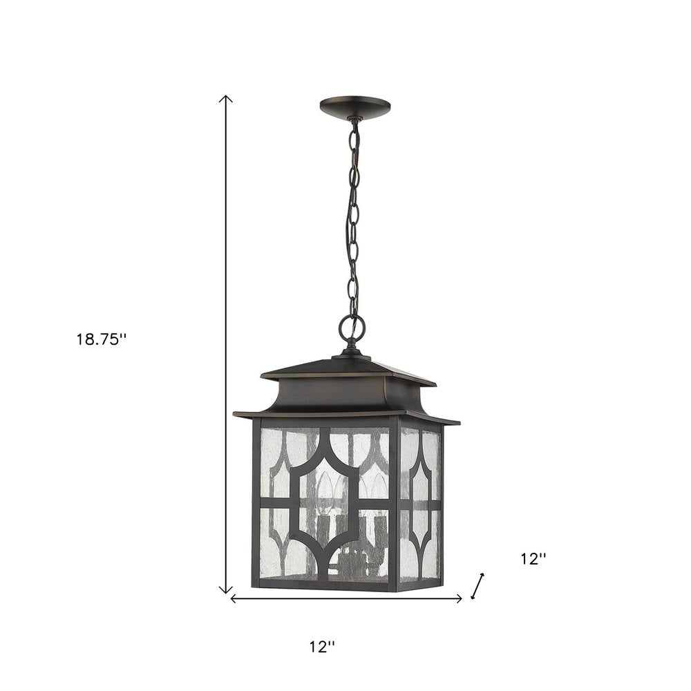 Calvert 4-Light Oil-Rubbed Bronze Hanging Lantern — view 6