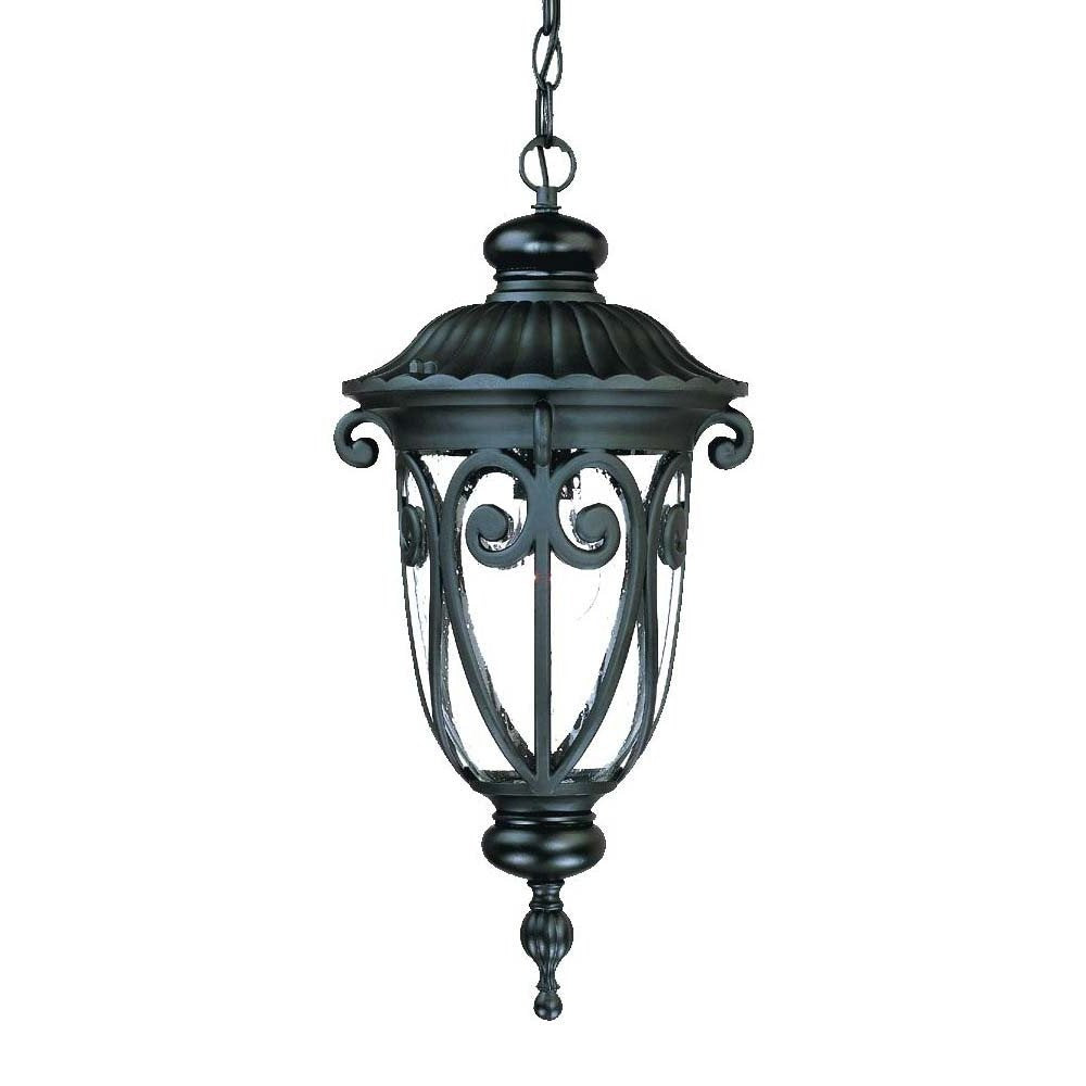 Naples 1-Light Matte Black Hanging Light — view 3