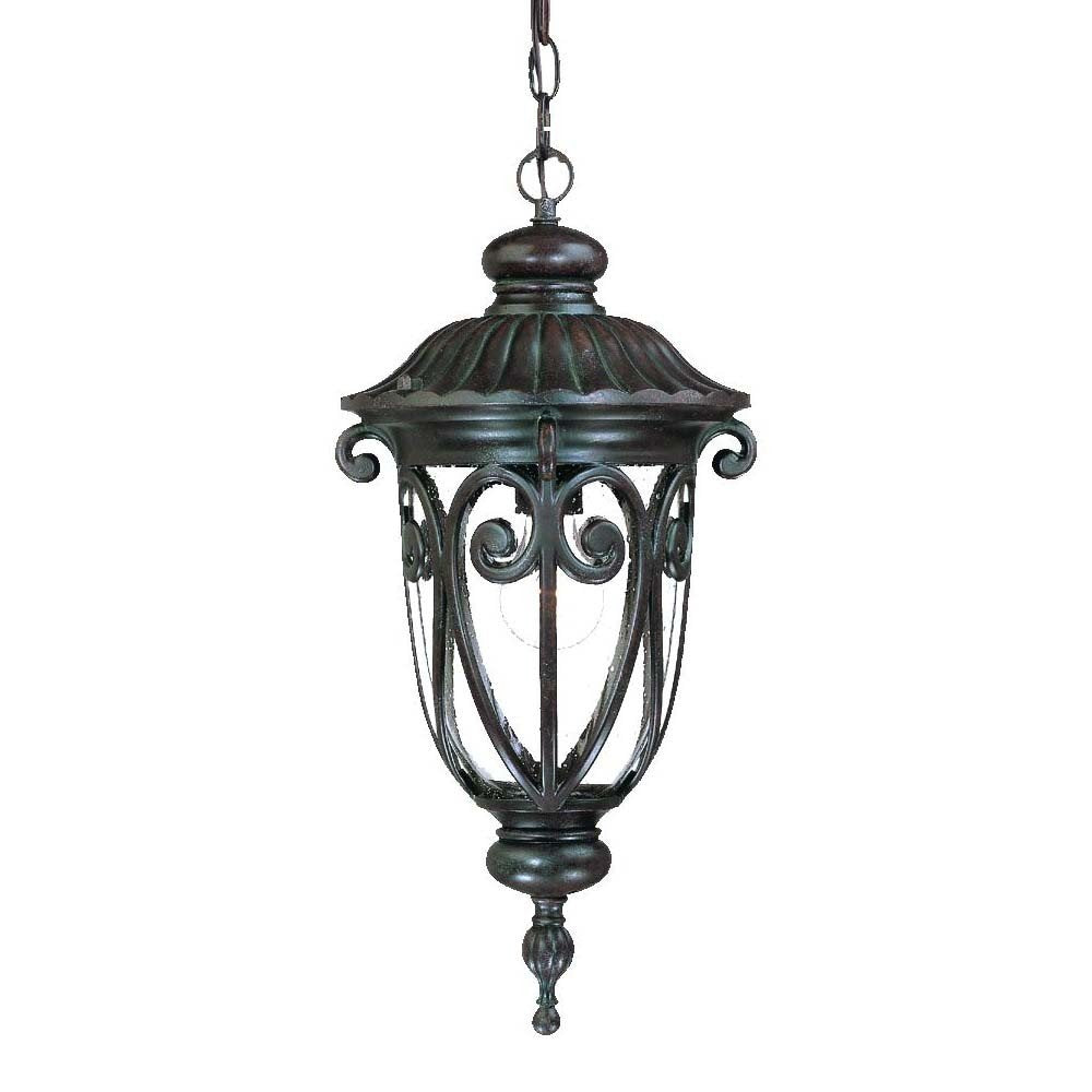 Naples 1-Light Marbelized Mahogany Hanging Light — view 1