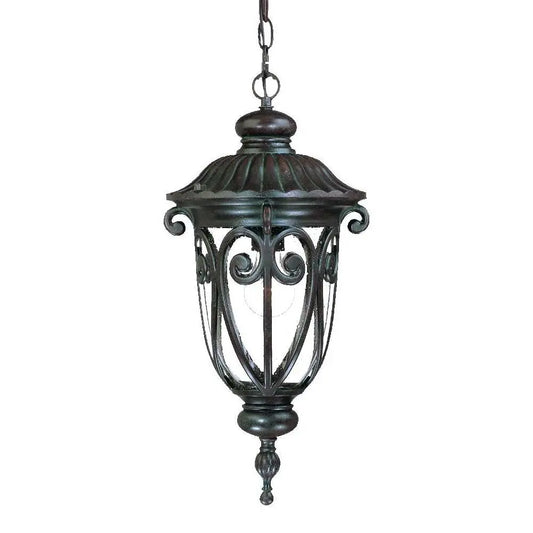 Naples 1-Light Marbelized Mahogany Hanging Light HomeRoots