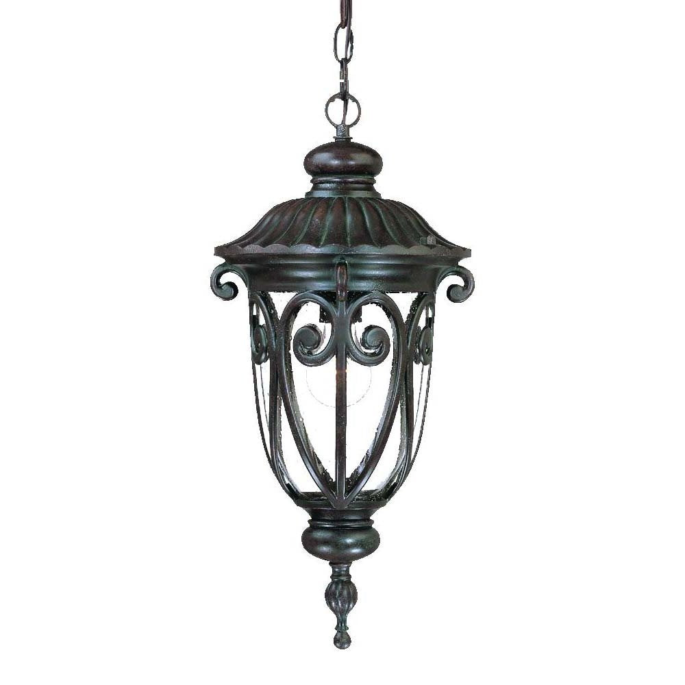 Naples 1-Light Marbelized Mahogany Hanging Light — view 3