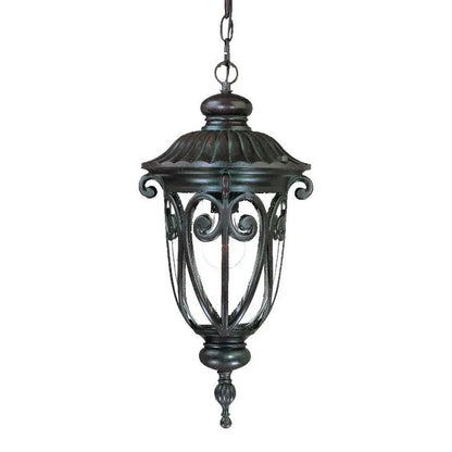 Naples 1-Light Marbelized Mahogany Hanging Light HomeRoots