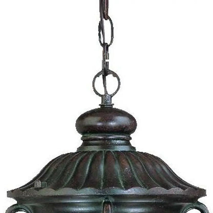 Naples 1-Light Marbelized Mahogany Hanging Light HomeRoots