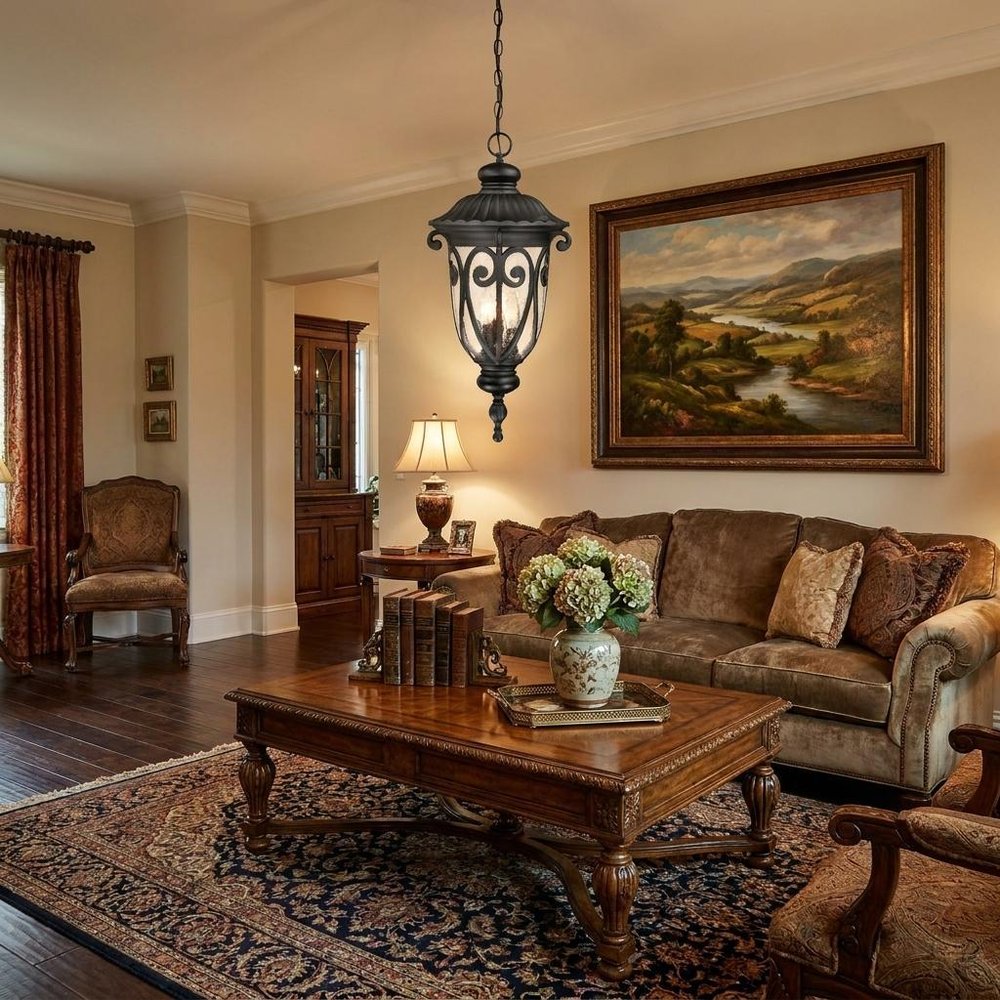 Naples 3-Light Matte Black Hanging Light HomeRoots