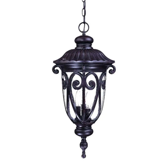 Naples 3-Light Marbelized Mahogany Hanging Light HomeRoots