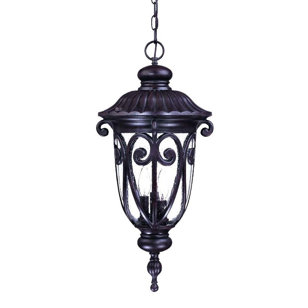 Naples 3-Light Marbelized Mahogany Hanging Light — view 1