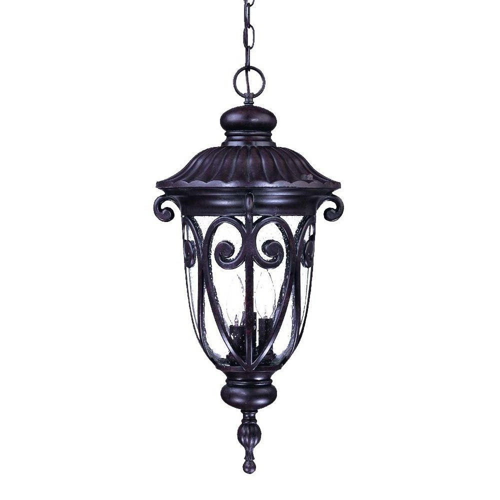 Naples 3-Light Marbelized Mahogany Hanging Light — view 3