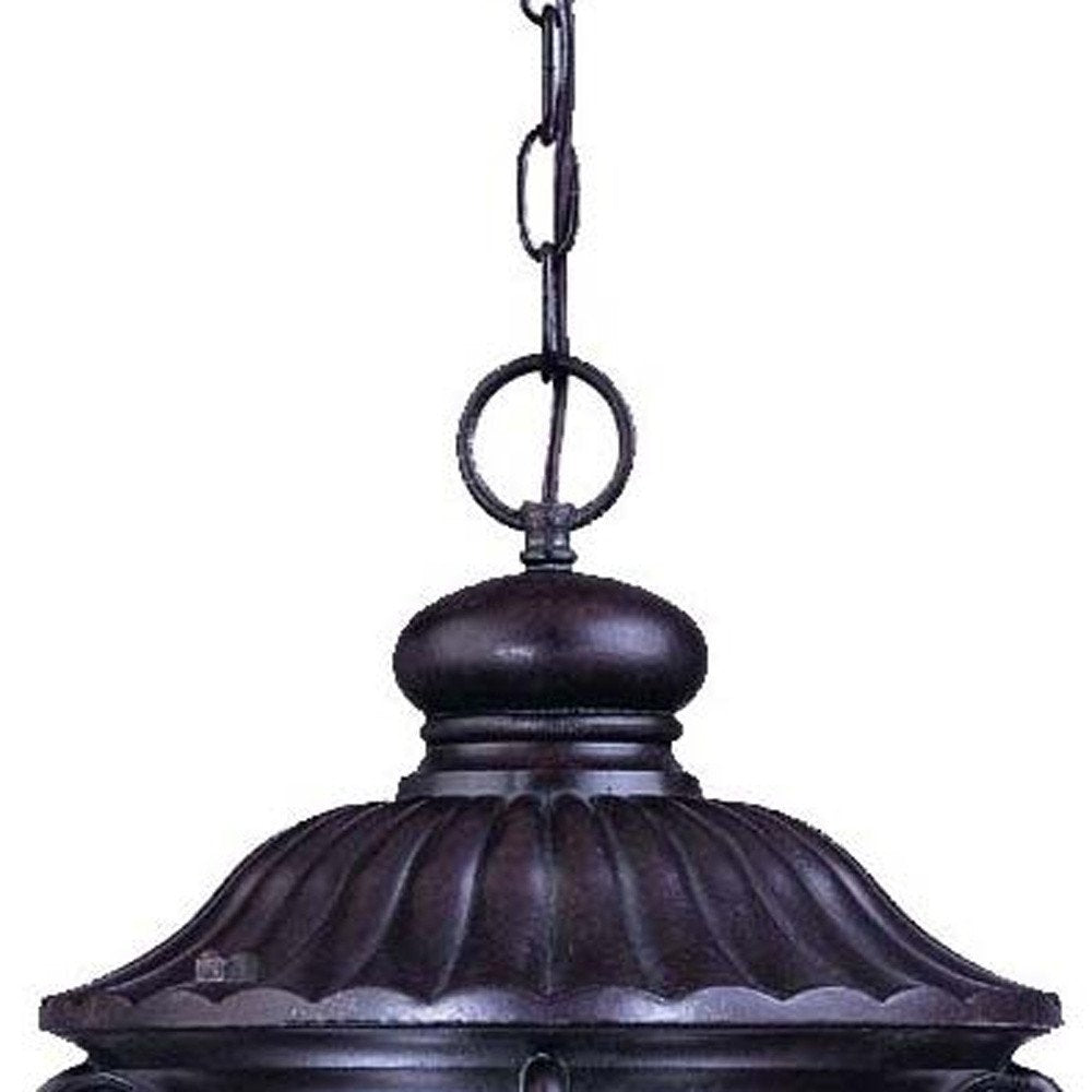 Naples 3-Light Marbelized Mahogany Hanging Light — view 4