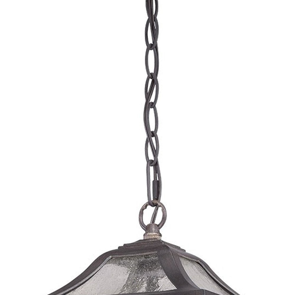 Matte Black Birdhouse Shape Outdoor Hanging Light HomeRoots
