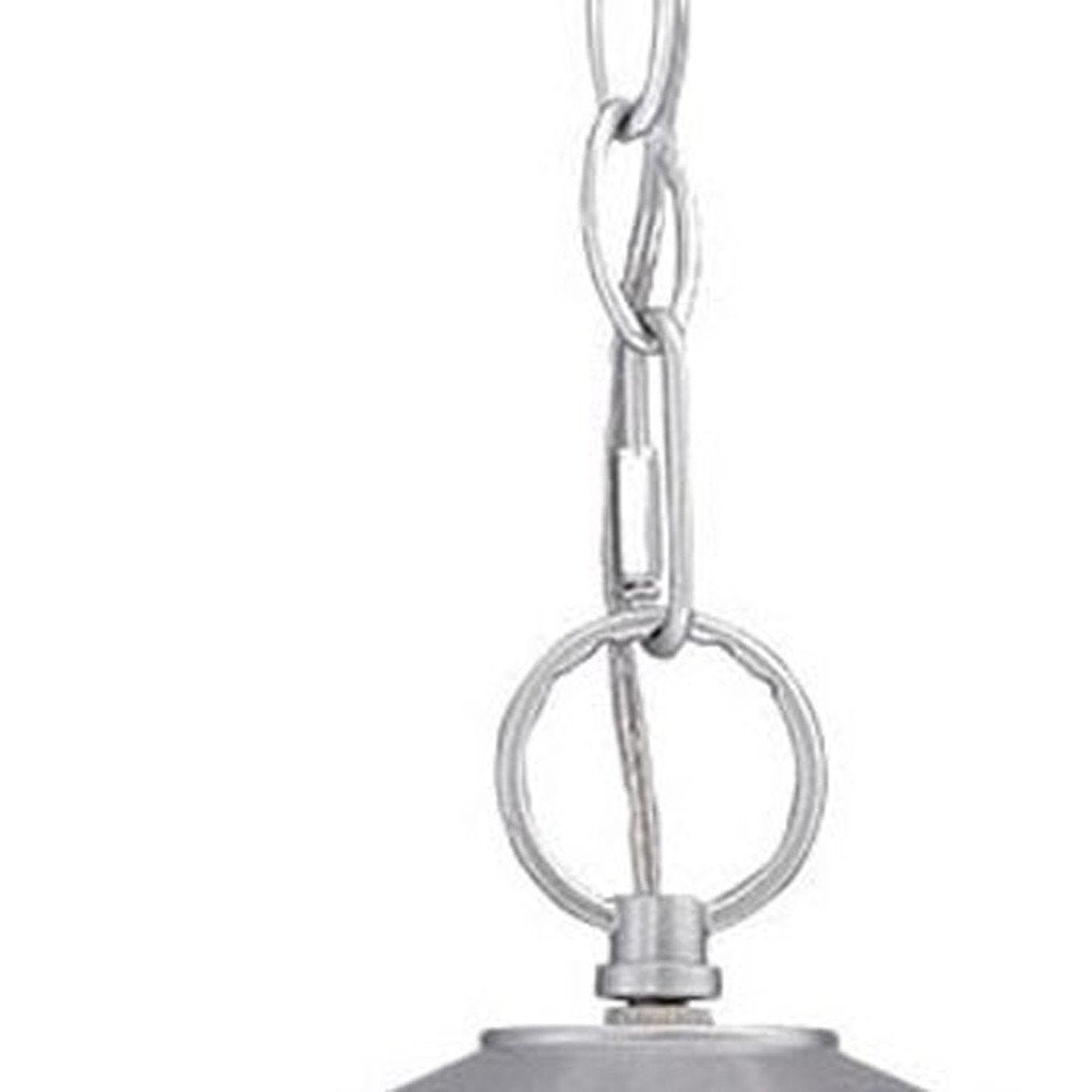 Silver Lantern Metal Dimmable Chandelier With Frosted Shades HomeRoots