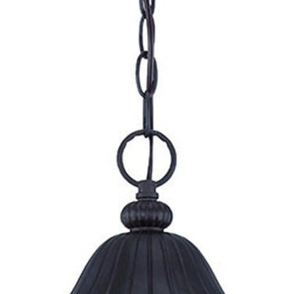 Three Light Matte Black Leaf Detail Hanging Light HomeRoots