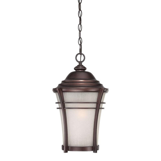 Frosted Glass Bronze Lantern Hanging Light - FurniFindUSA