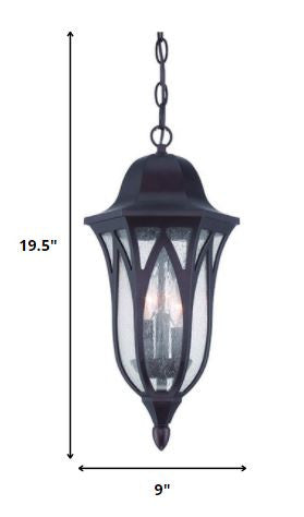 Matte Black Geometric Glass Hanging Light HomeRoots