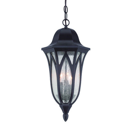Antique Bronze Geometric Glass Hanging Light HomeRoots