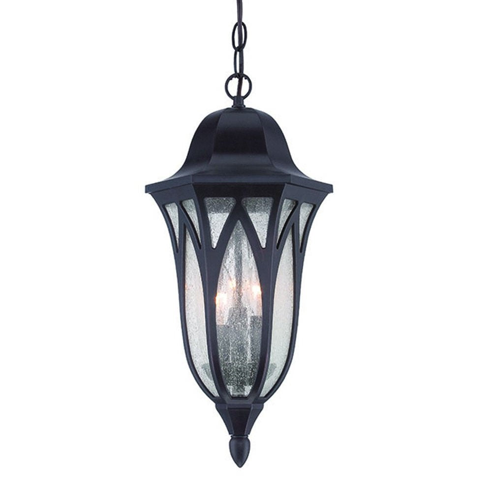 Antique Bronze Geometric Glass Hanging Light HomeRoots