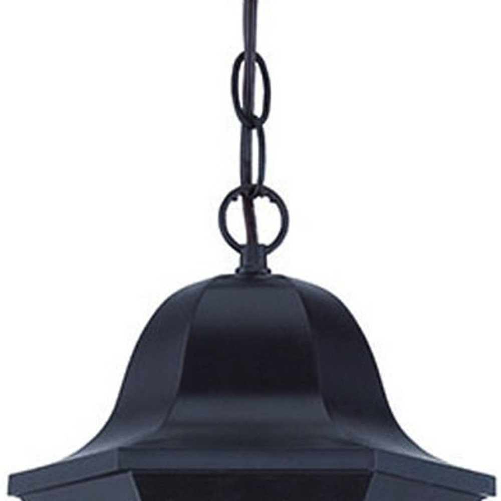 Antique Bronze Geometric Glass Hanging Light HomeRoots