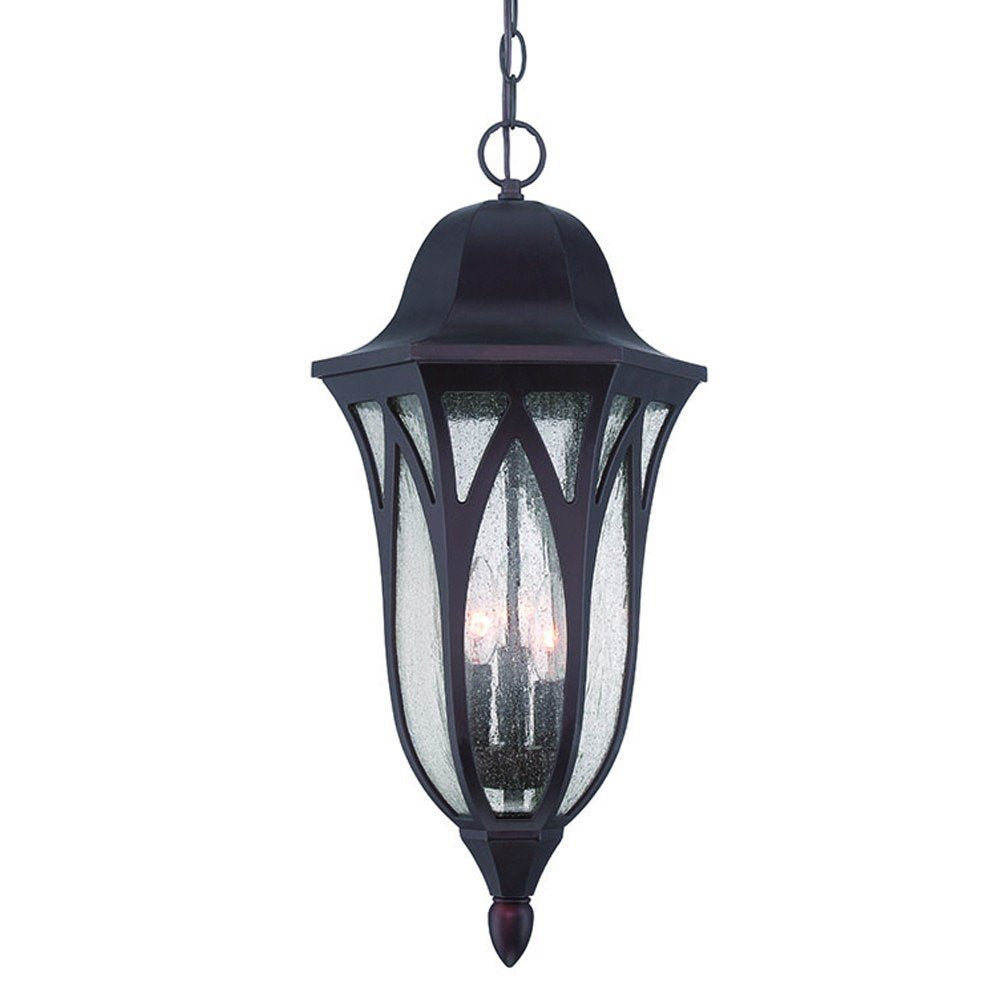 XL Matte Black Geometric Glass Hanging Light HomeRoots