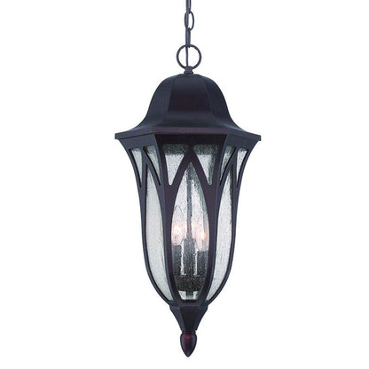 XL Matte Black Geometric Glass Hanging Light HomeRoots