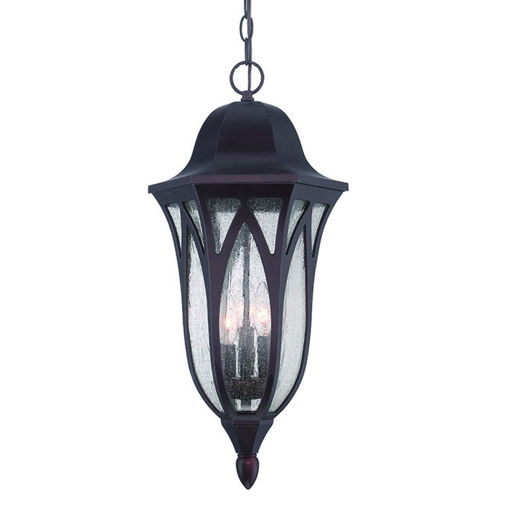 XL Matte Black Geometric Glass Hanging Light HomeRoots