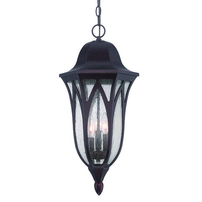 XL Matte Black Geometric Glass Hanging Light HomeRoots