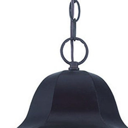 XL Matte Black Geometric Glass Hanging Light HomeRoots